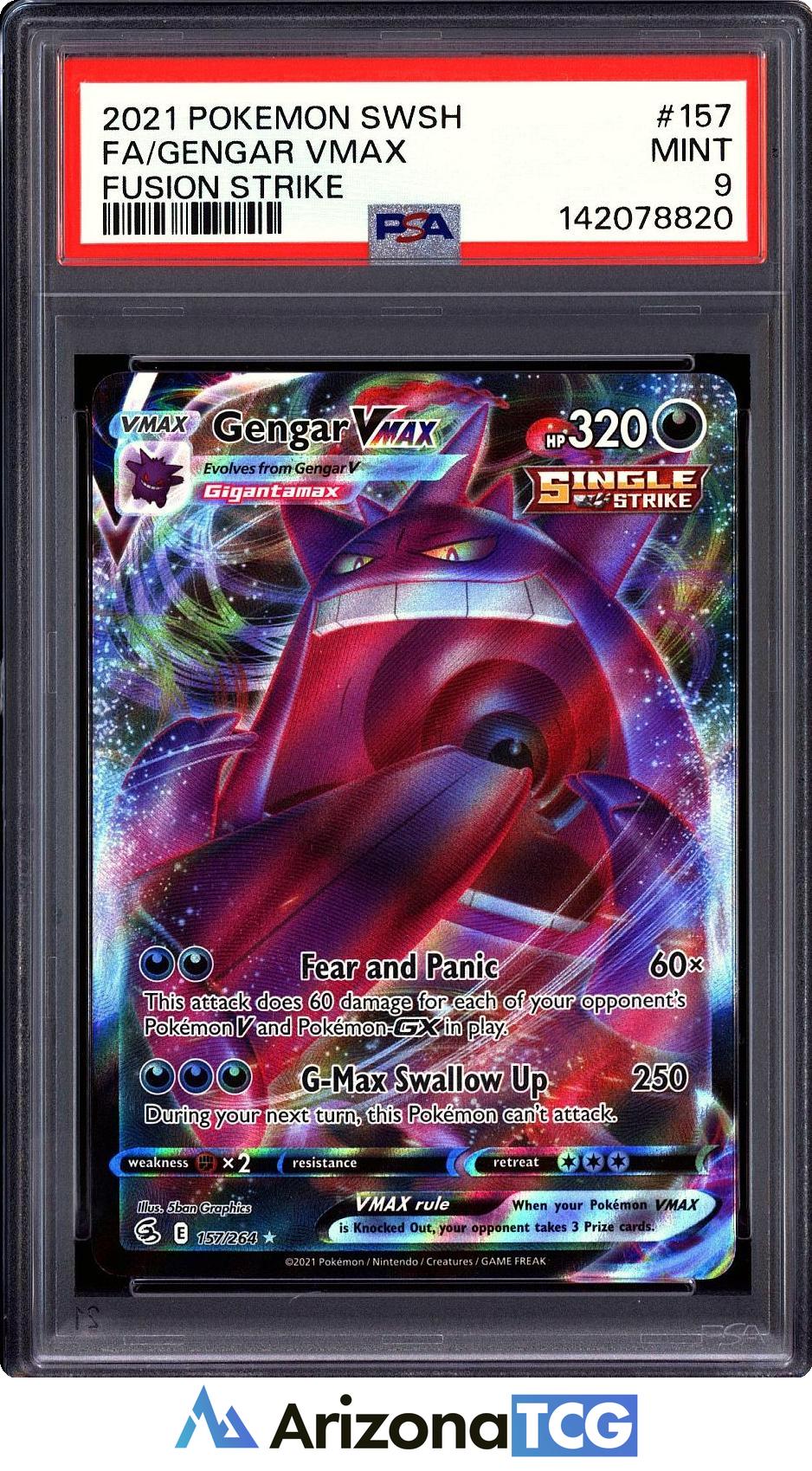 Pokemon 2021 Gengar VMAX 157/264 Full Art Fusion Strike PSA 9 | eBay