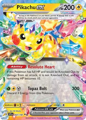 Pikachu ex #57 -
Surging Sparks